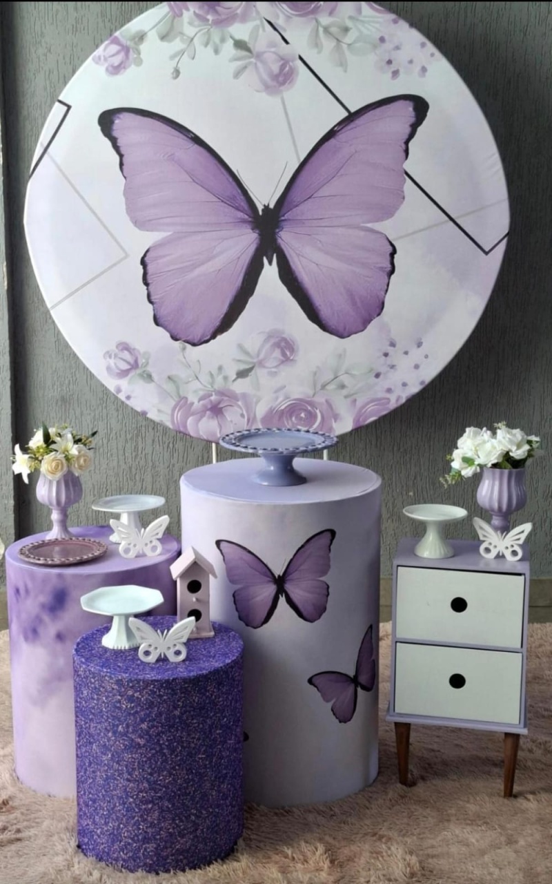 Borboleta Lilas - Encantada Festas e Locações 