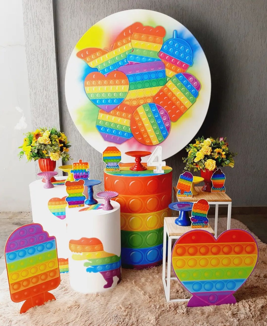 Popit Colorido - Encantada Festas e Locações 
