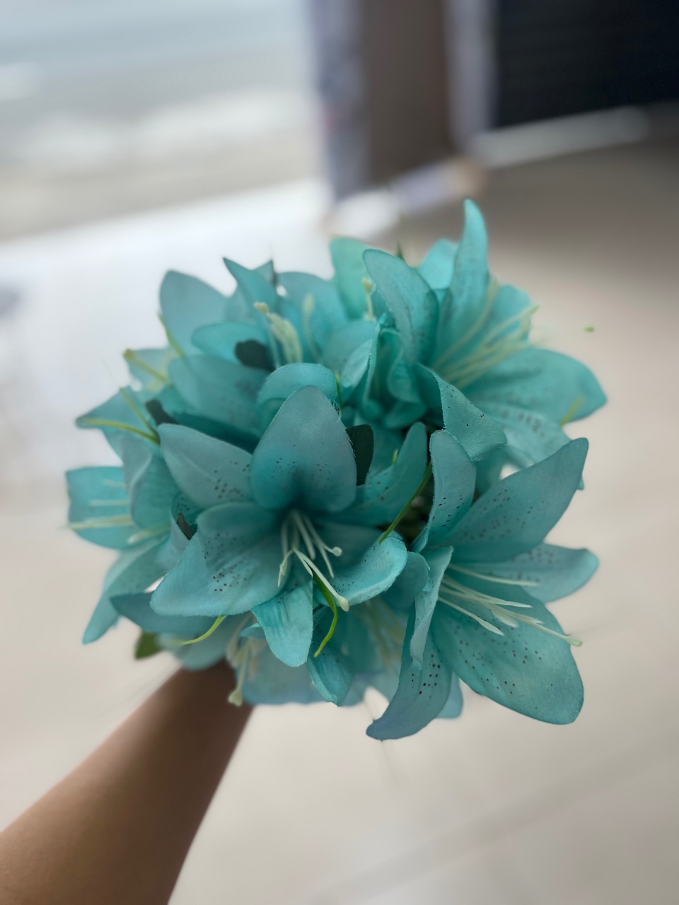 Arranjo Azul Tiffany - Mirlenedecora