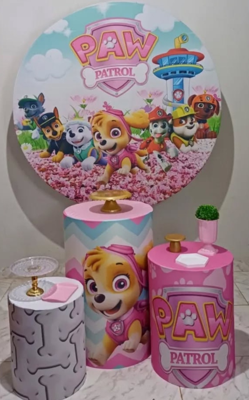 Patrulha Canina Rosa - Kit Básico  - Ana Monteart Decor