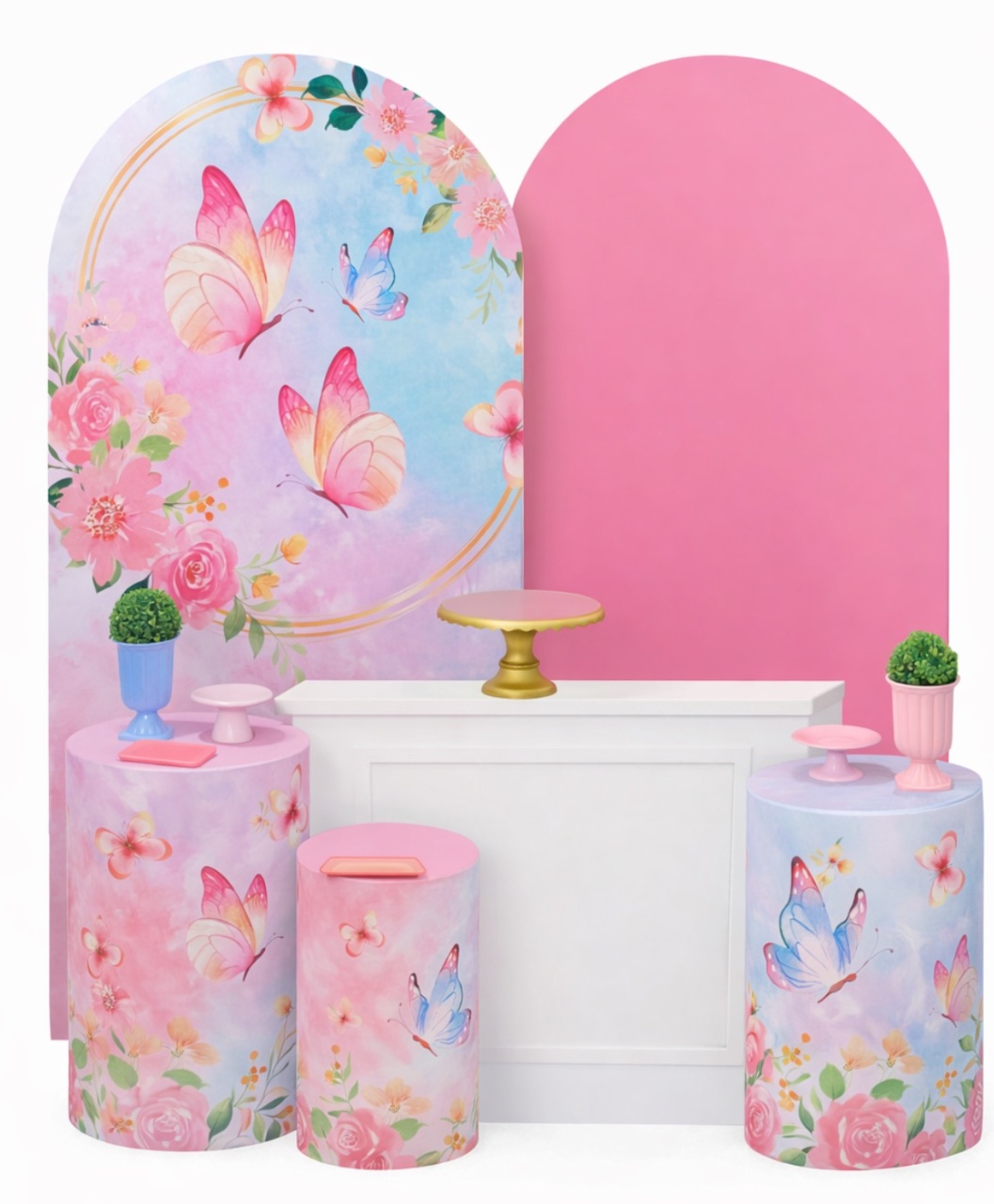 Jardim Encantado Borboletas- Kit Prata Romano - Ana Monteart Decor