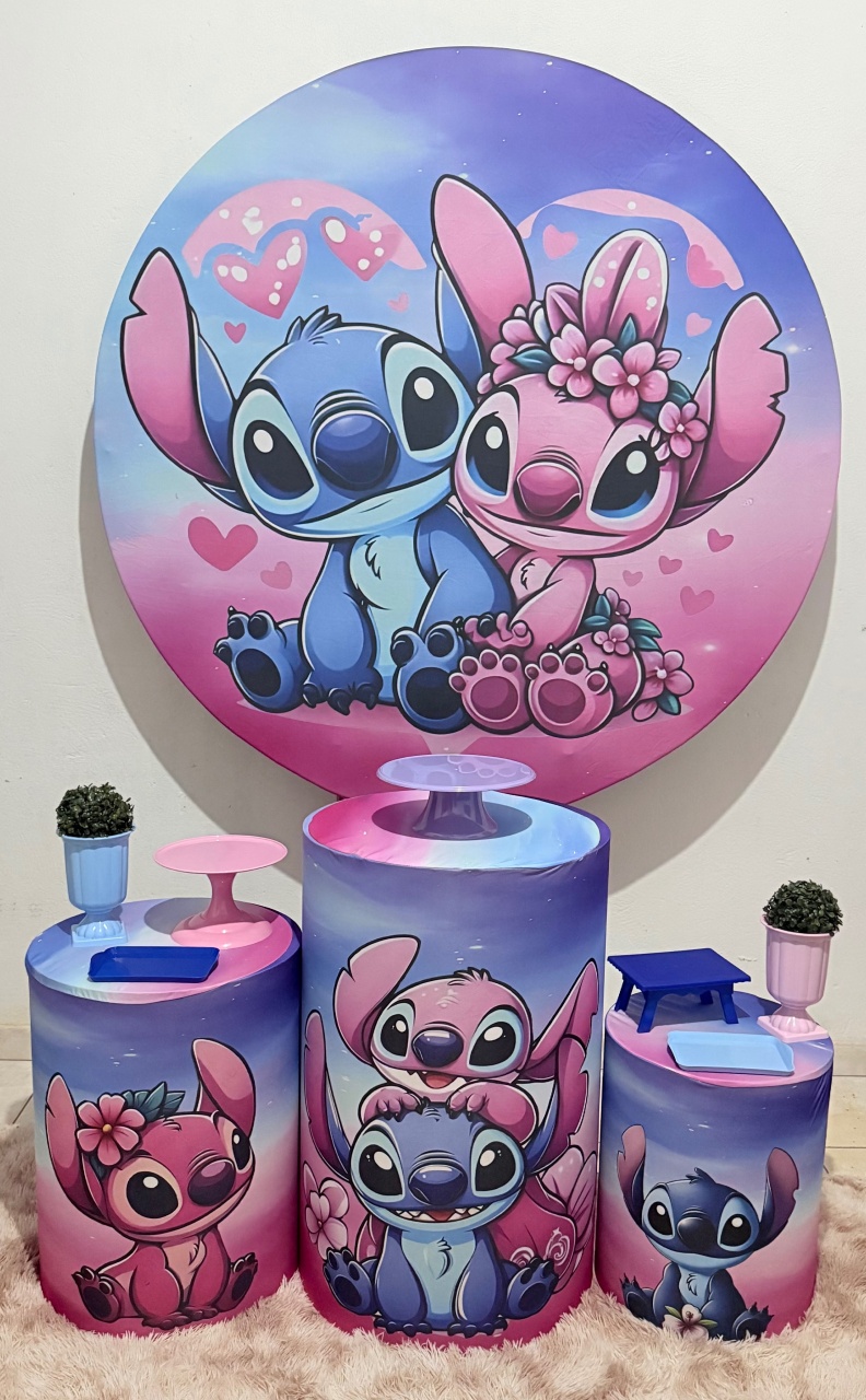 Stitch E Angel- Kit Básico  - Ana Monteart Decor