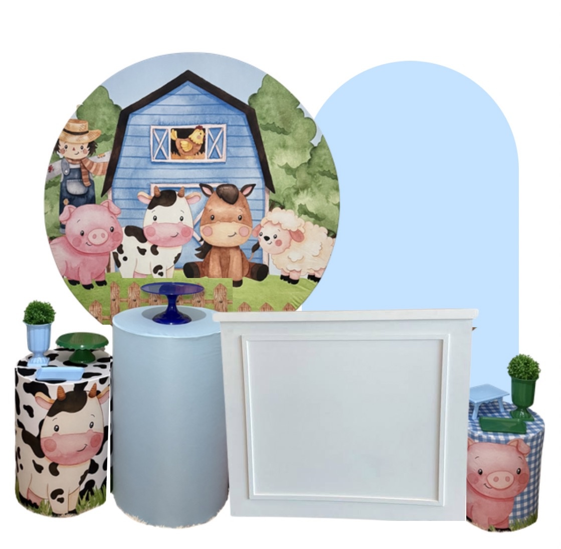 Fazendinha Azul - Kit Prata Padrão  - Ana Monteart Decor