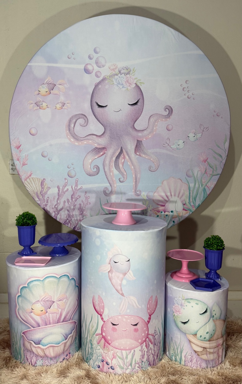 Fundo Do Mar Lilás - Kit Básico  - Ana Monteart Decor