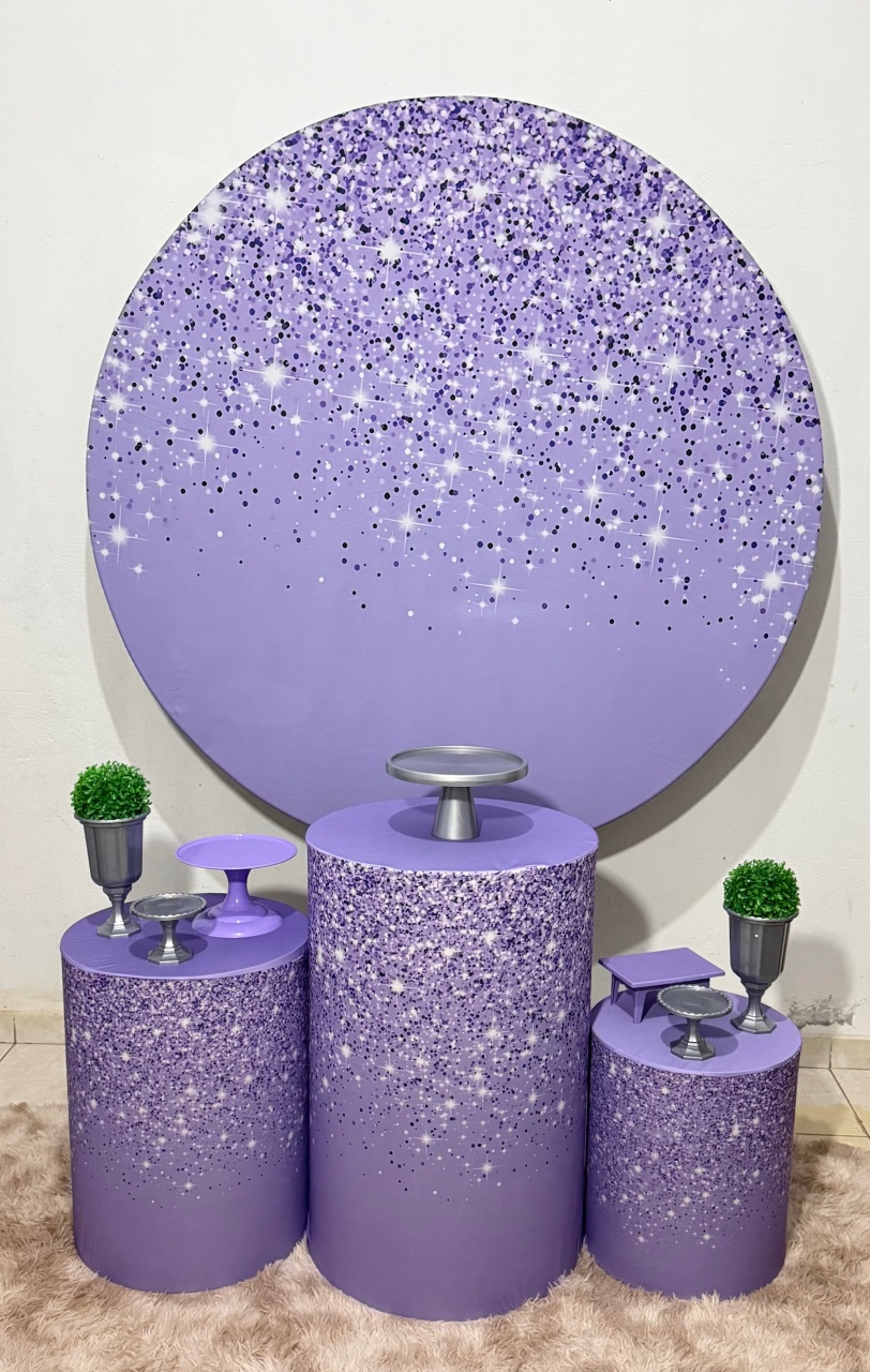 Lilás Com Glitter - Kit Básico  - Ana Monteart Decor