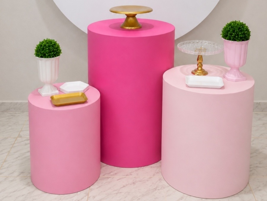 Rosa E Branco - Kit Só Um Bolinho - Ana Monteart Decor