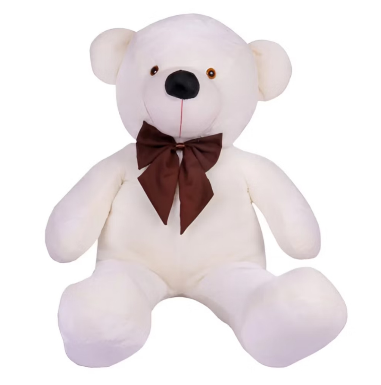Urso Baunilha Com Laço Tabaco  - Ana Monteart Decor