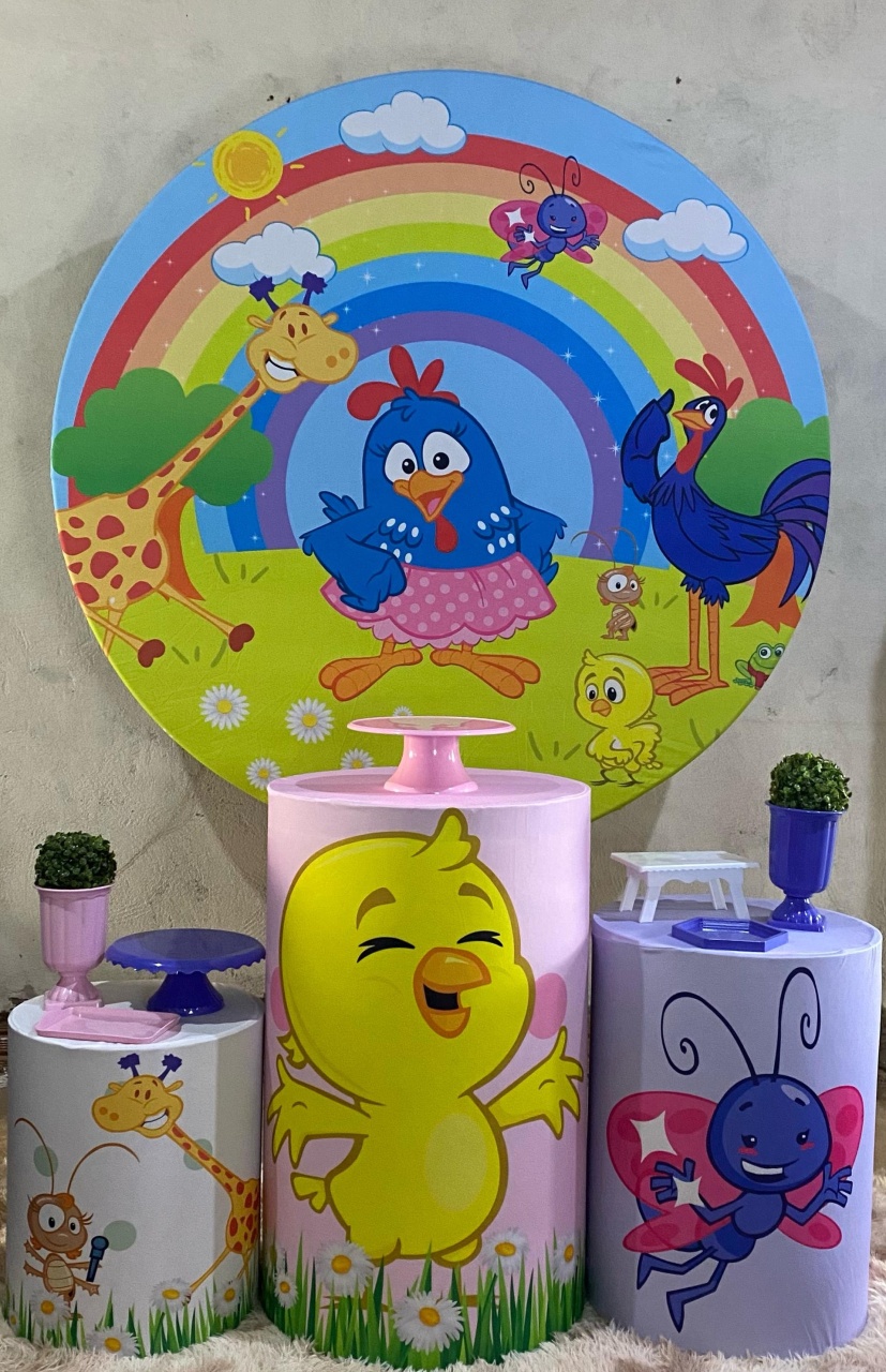 Galinha Pintadinha Rosa - Kit Básico  - Ana Monteart Decor