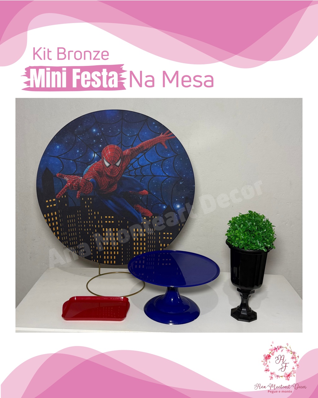Homem Aranha - Kit Bronze Mini Festa Na Mesa - Ana Monteart Decor