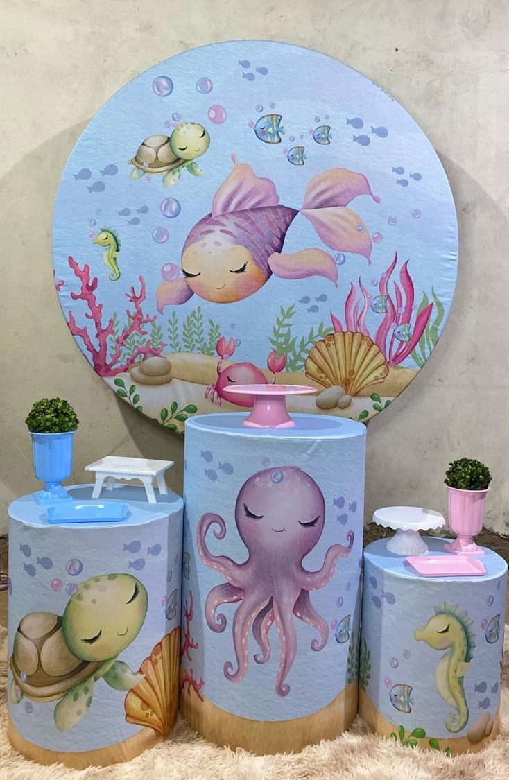 Fundo Do Mar Azul - Kit Básico  - Ana Monteart Decor