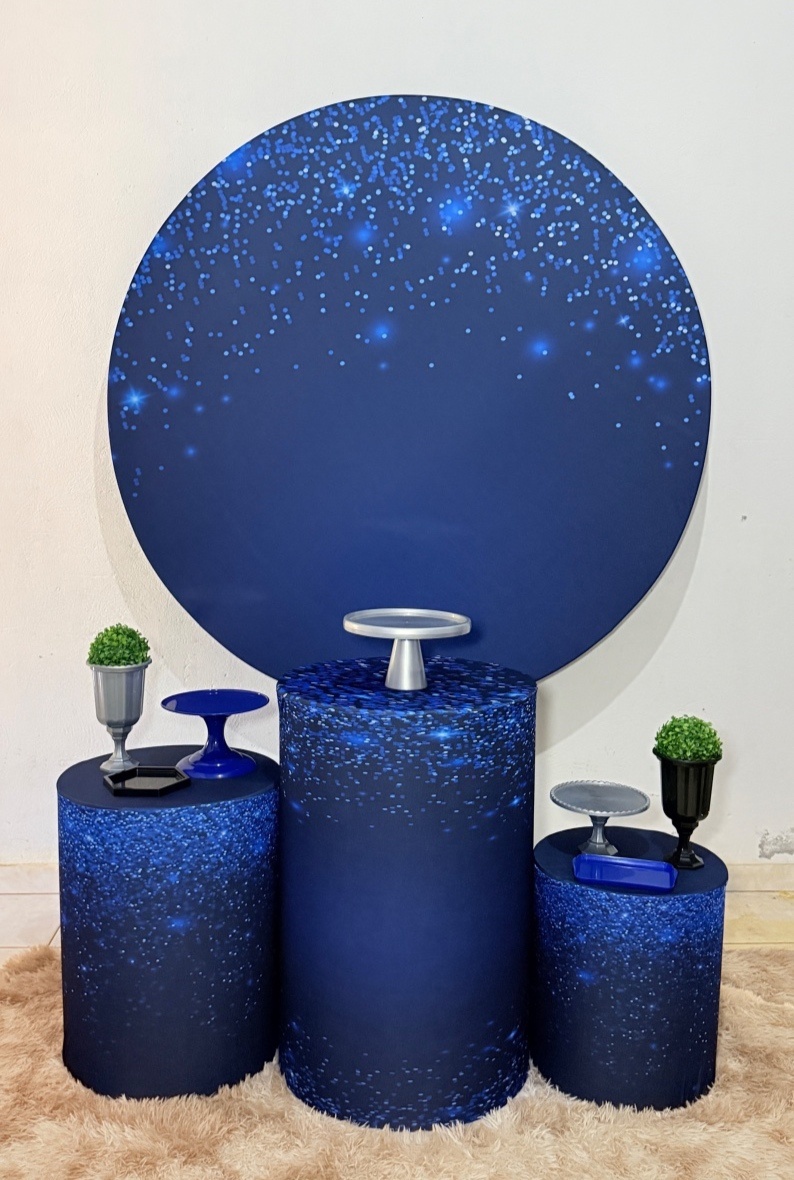 Azul Com Glitter - Kit Básico - Ana Monteart Decor