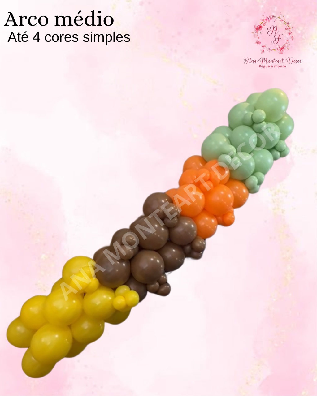Arco de Balões M Até 4 Cores Simples  - Ana Monteart Decor