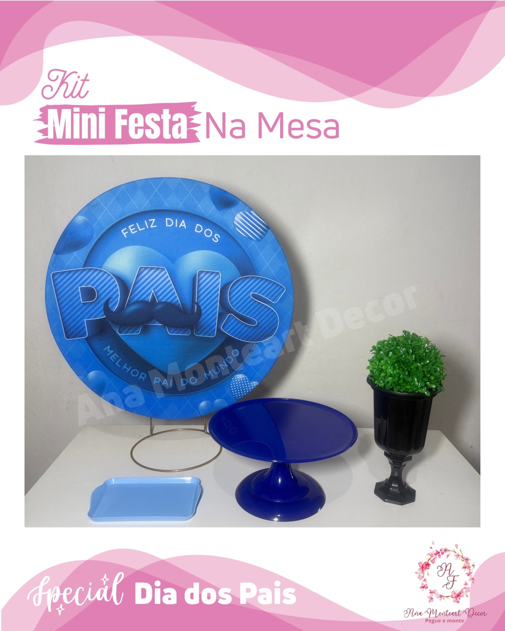 Feliz Dia dos Pais - Kit Bronze Mini Festa Na Mesa - Ana Monteart Decor