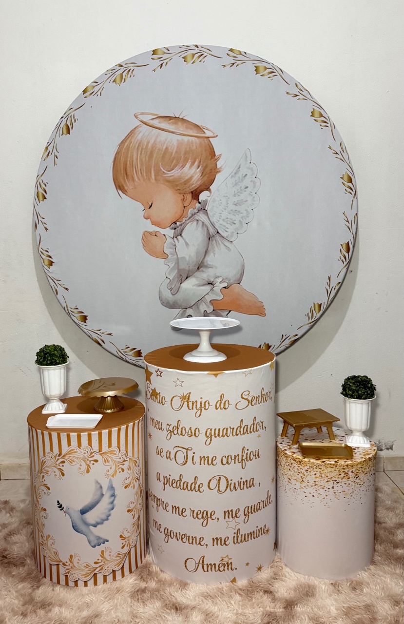 Batismo Anjinho - Kit Básico - Ana Monteart Decor