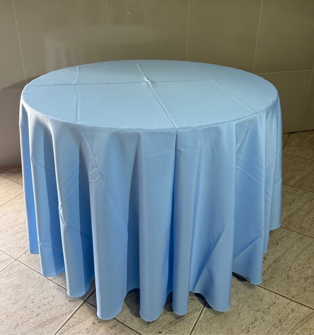 Toalha Redonda Azul Claro - Adriana lok & Decore