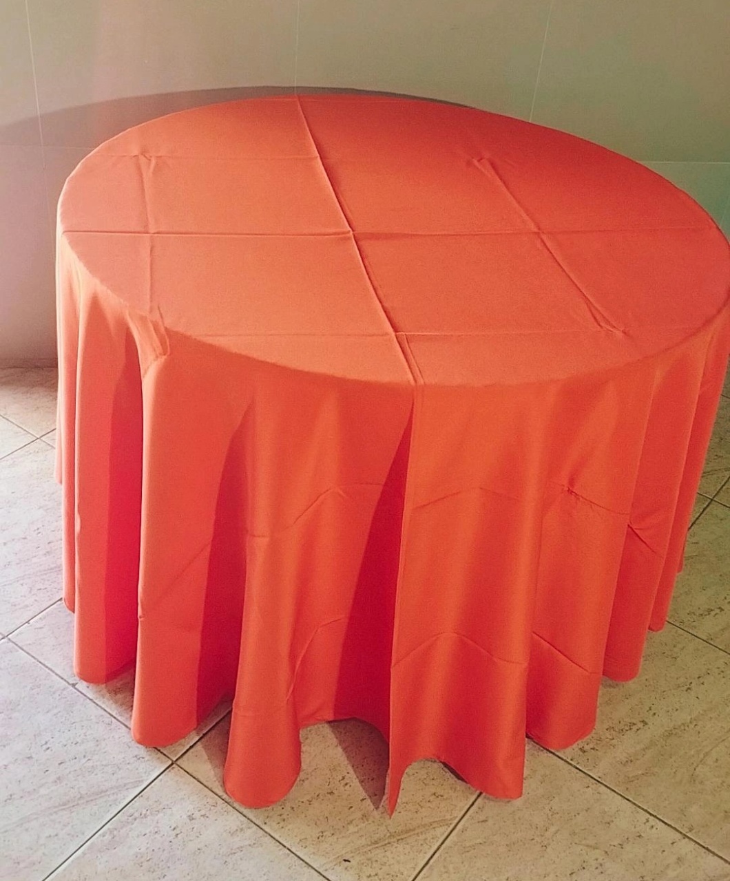 Toalha Redonda Laranja - Adriana lok & Decore