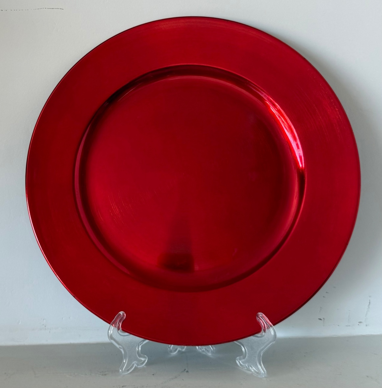 Sousplat Plástico Vermelho - Adriana lok & Decore