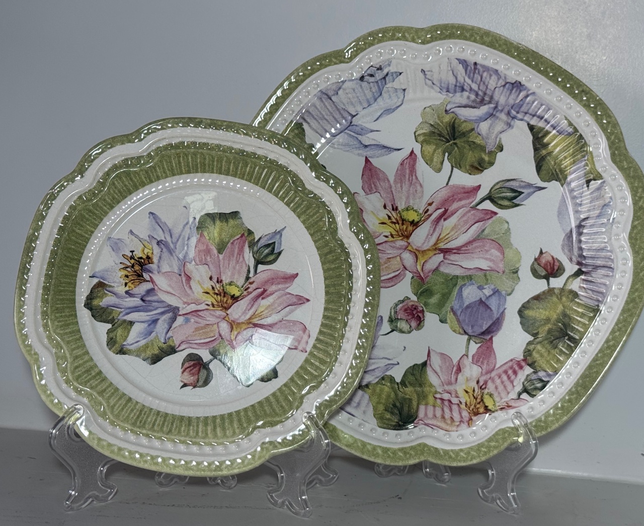 Pratos Decorados Floral  - Adriana lok & Decore