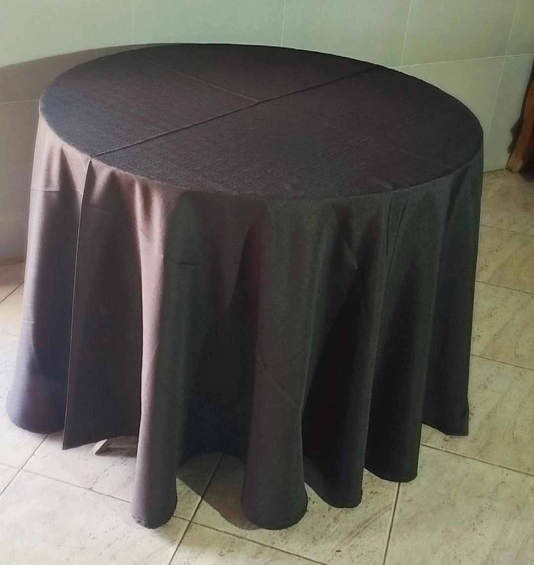 Toalha Redonda Marron - Adriana lok & Decore