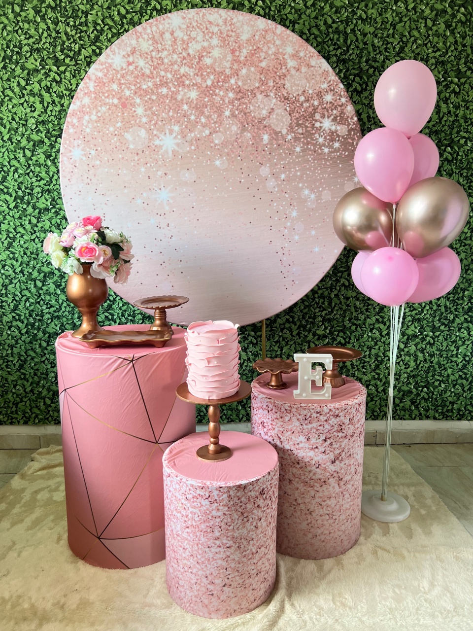 Glitter Rosê Kit Prata  - alfestas
