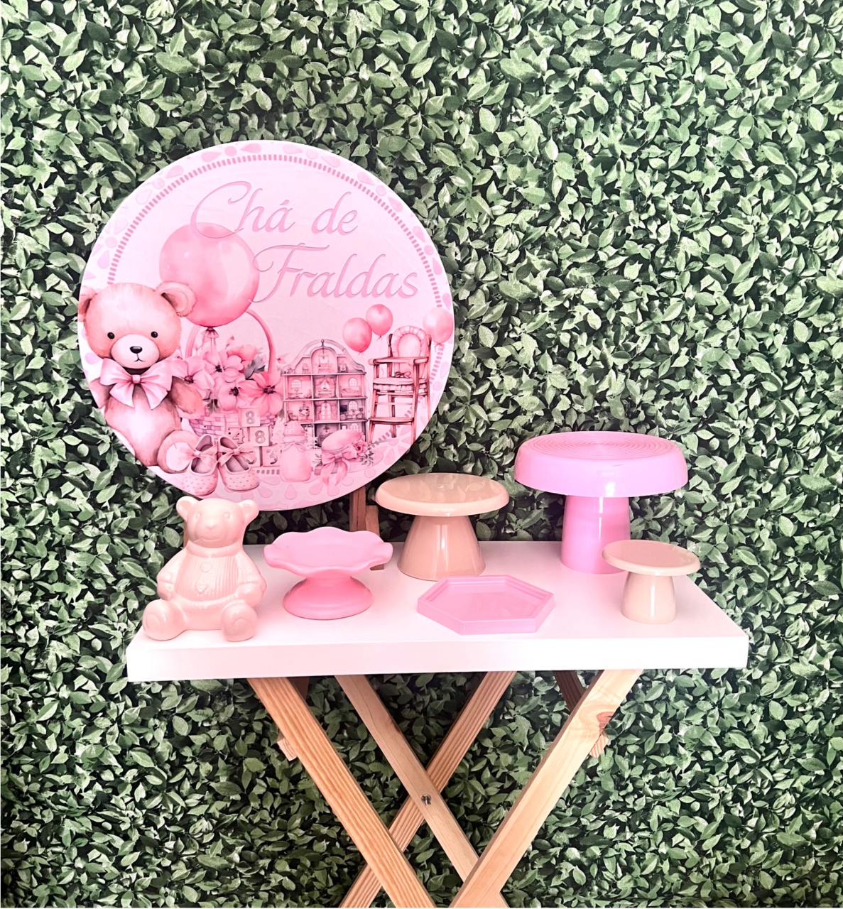 Cha de Fraldas Rosa Mini  - alfestas