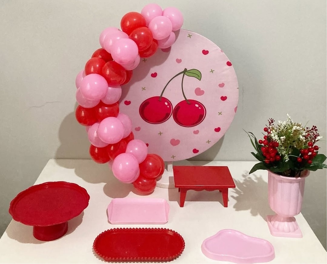 Kit Festa Na Mesa - Cerejinha -  VM FESTAS DECOR