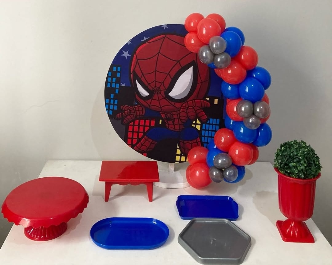 Kit Festa Na Mesa - Homem Aranha -  VM FESTAS DECOR