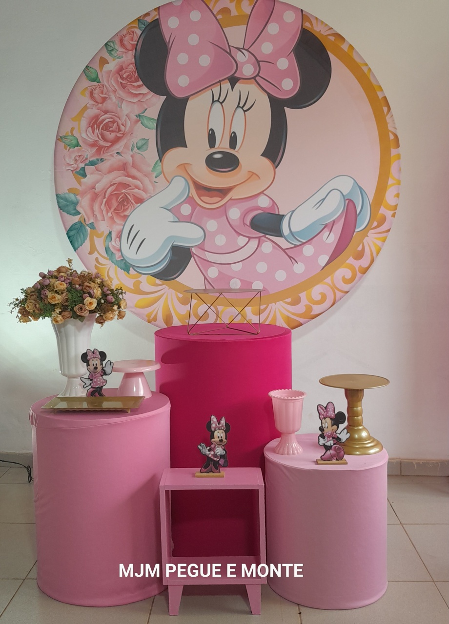 Kit Menina Minnie Rosa 01 - MJM PEGUE E MONTE