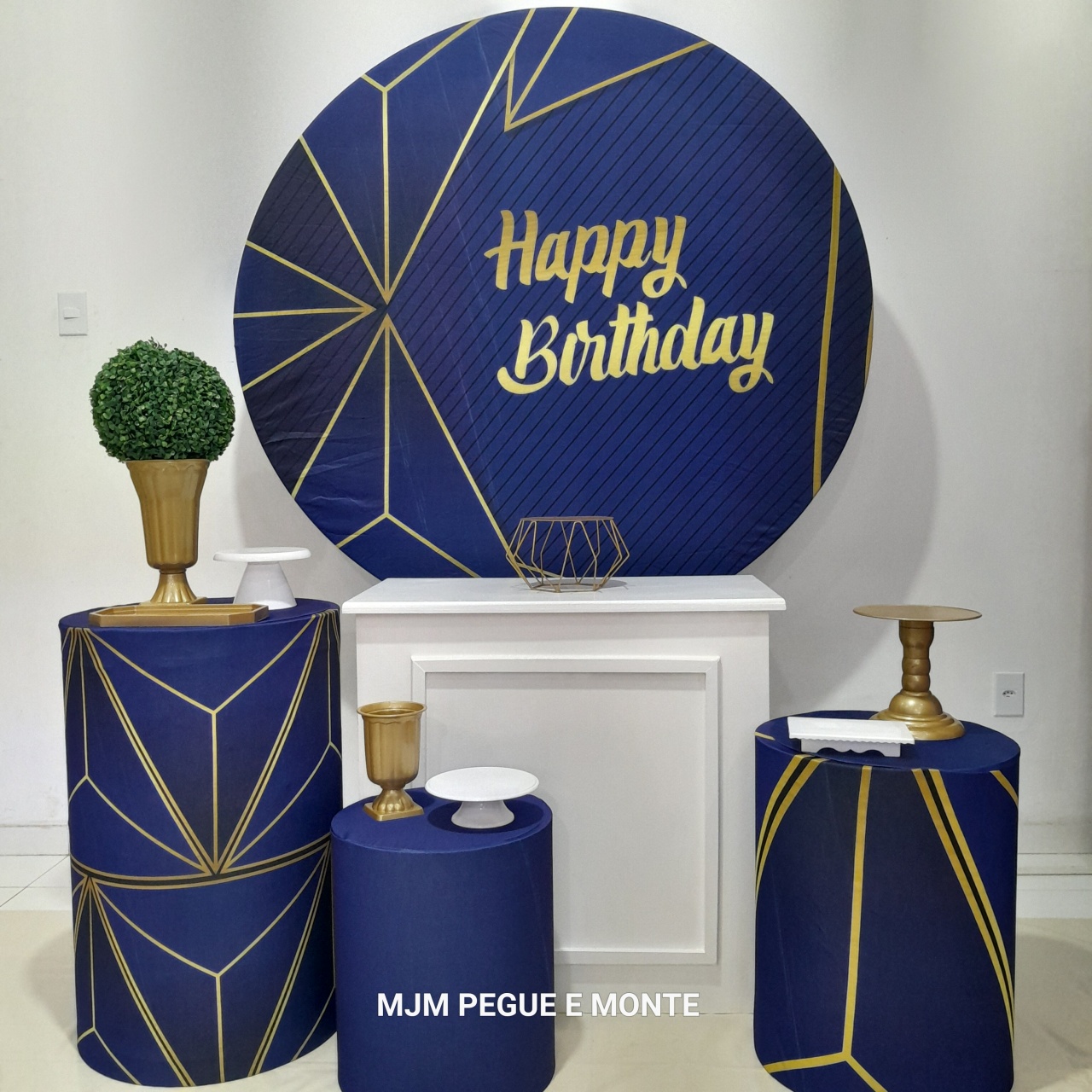 Kit Perola Happy Birthday Azul - MJM PEGUE E MONTE
