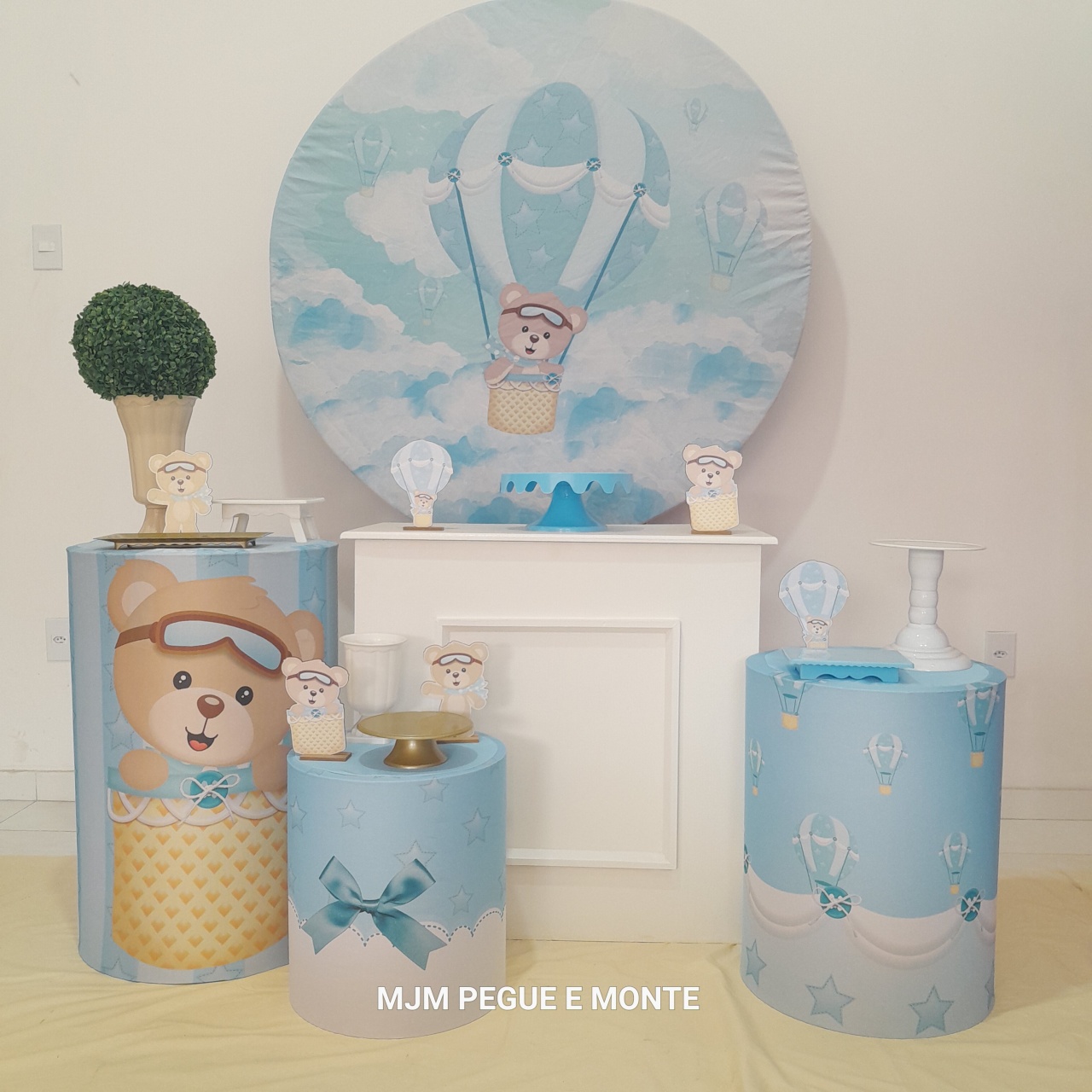 Kit Pérola Ursinho Baloeiro 2 - MJM PEGUE E MONTE