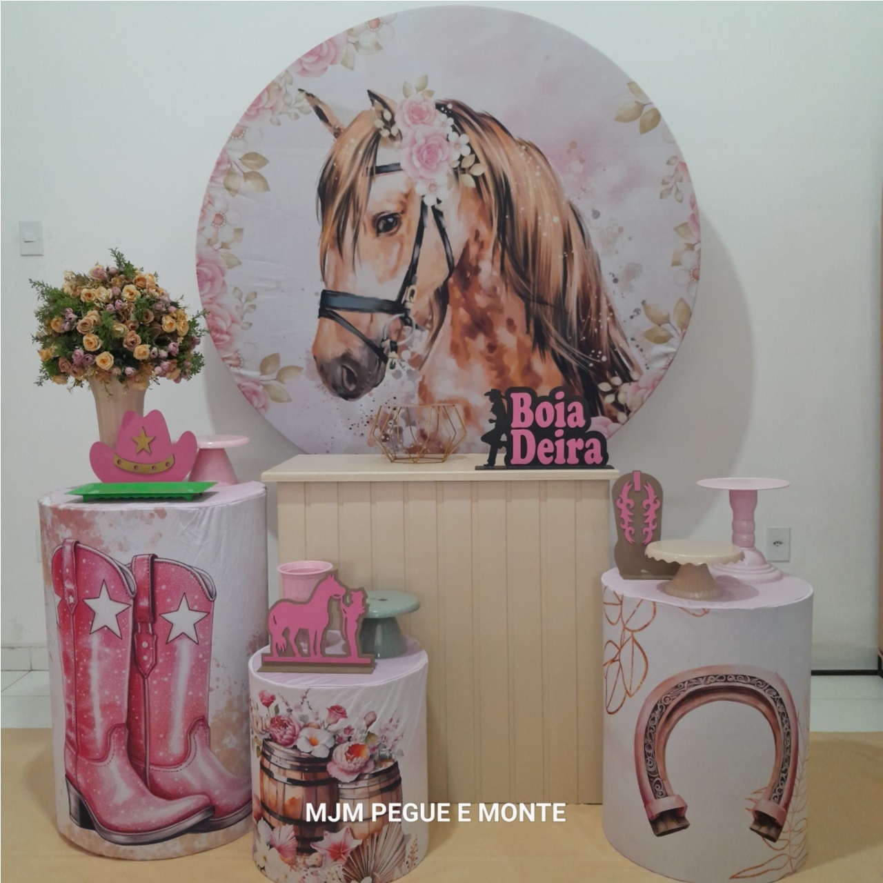Kit Pérola Cavalo Rosa - MJM PEGUE E MONTE