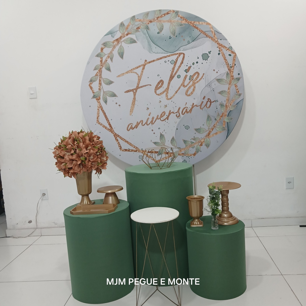 Kit Esmeralda Feliz Aniversario Verde - MJM PEGUE E MONTE