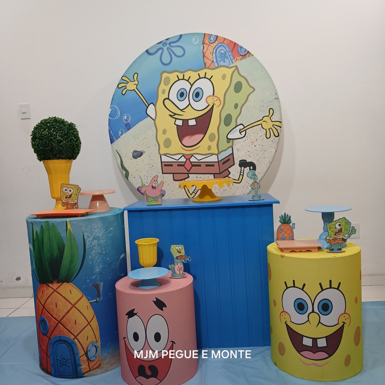 Kit Perola Bobo Esponja Menino - MJM PEGUE E MONTE