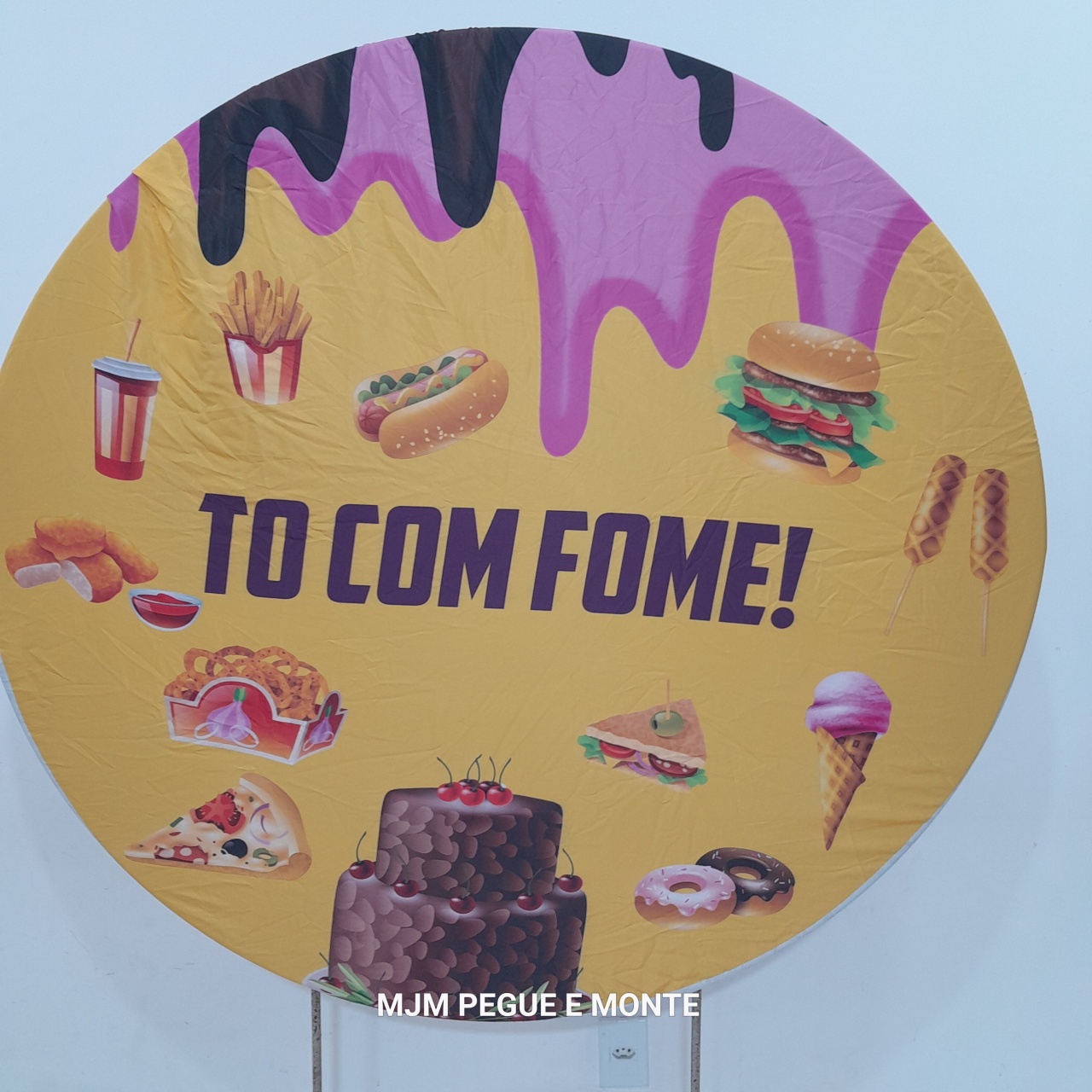Capa Painel Redondo To Com Fome - MJM PEGUE E MONTE