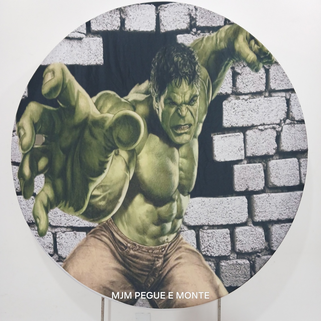 Capa Painel Redondo Hulk - MJM PEGUE E MONTE