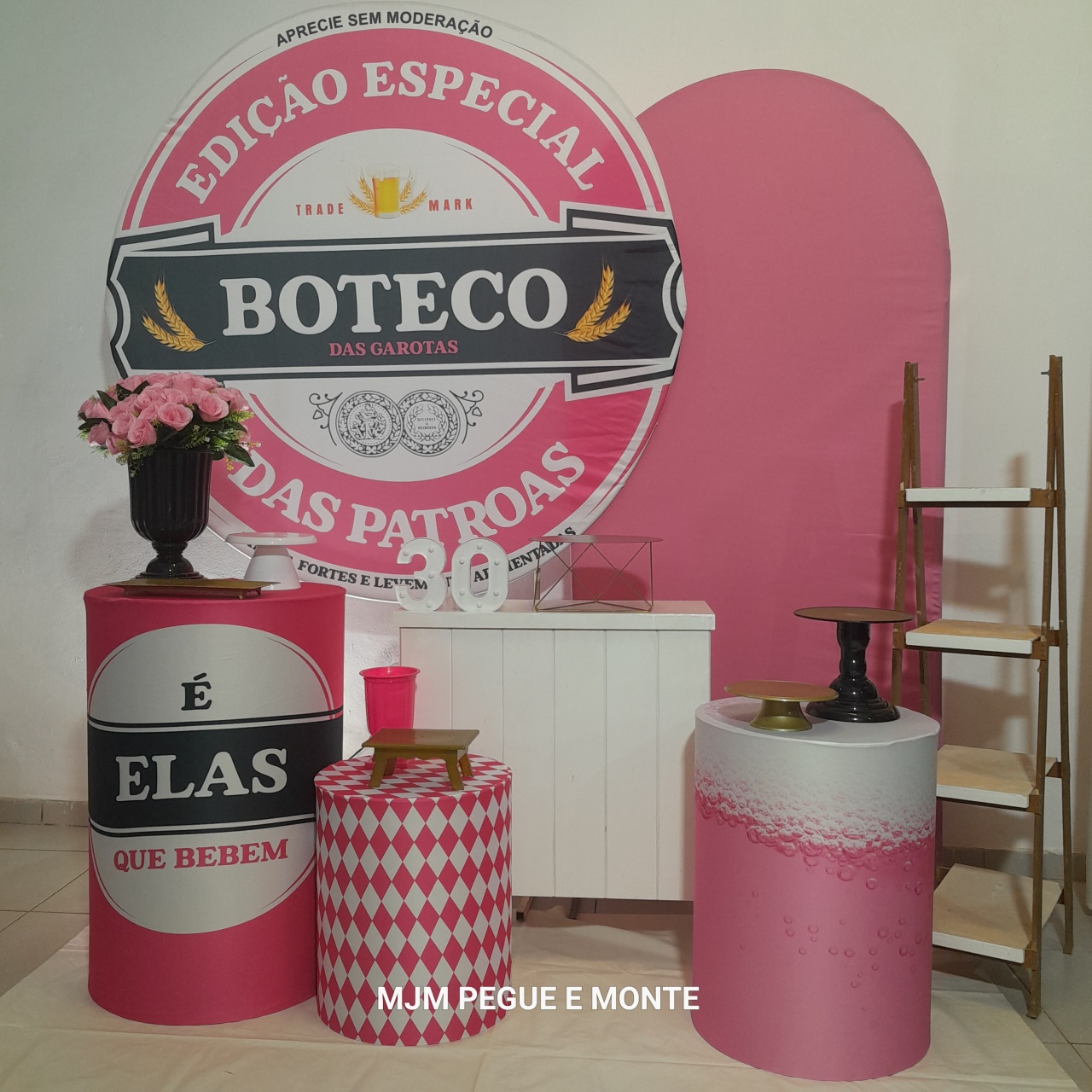 Kit Diamante Boteco Rosa - MJM PEGUE E MONTE