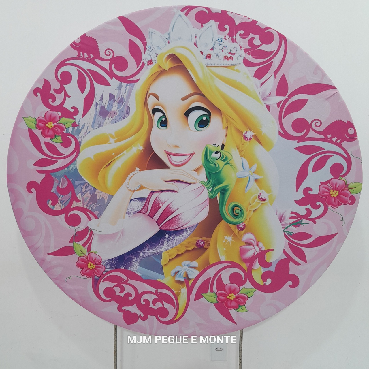 Capa Painel Redondo Rapunzel - MJM PEGUE E MONTE