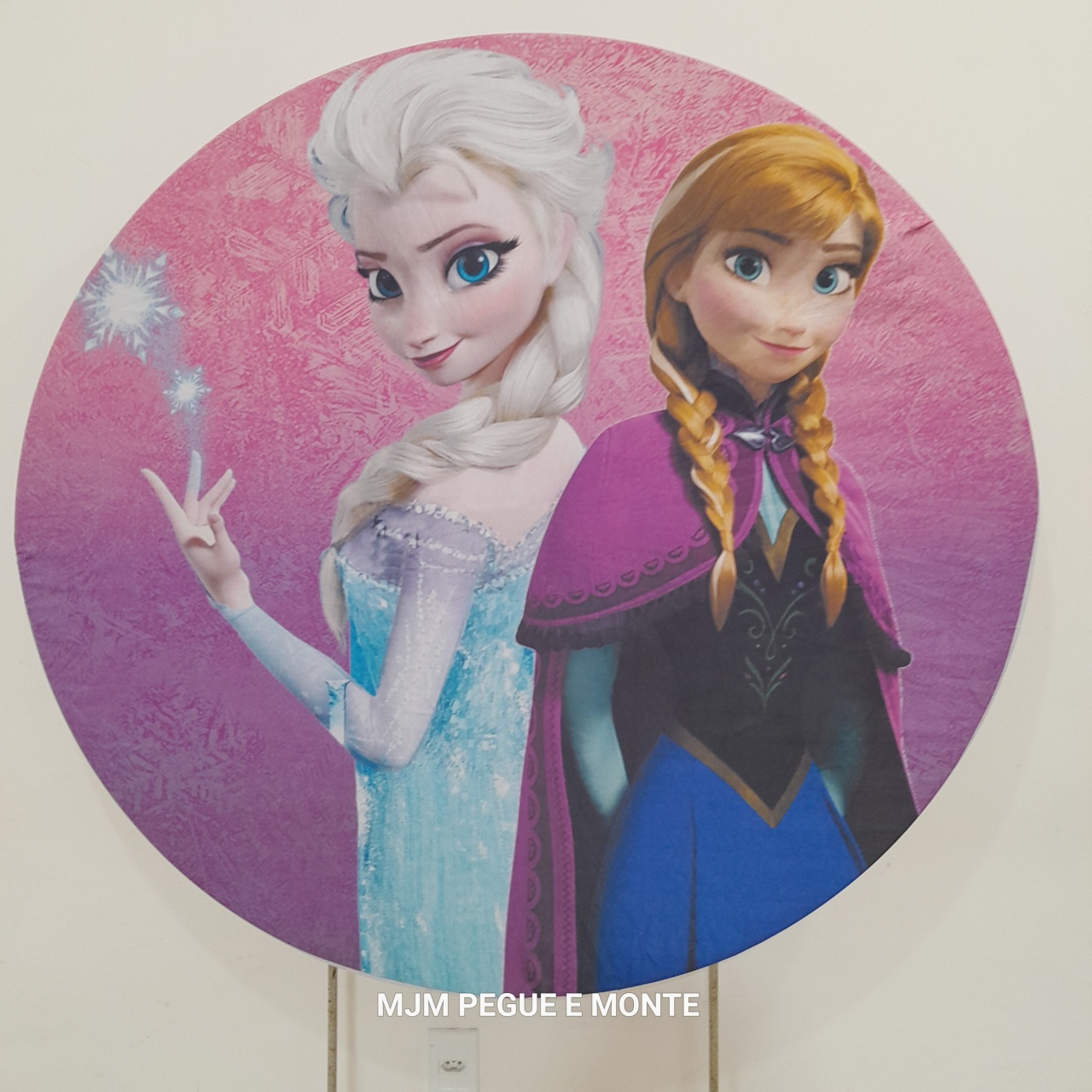 Capa Painel Redondo Frozen 1 - MJM PEGUE E MONTE