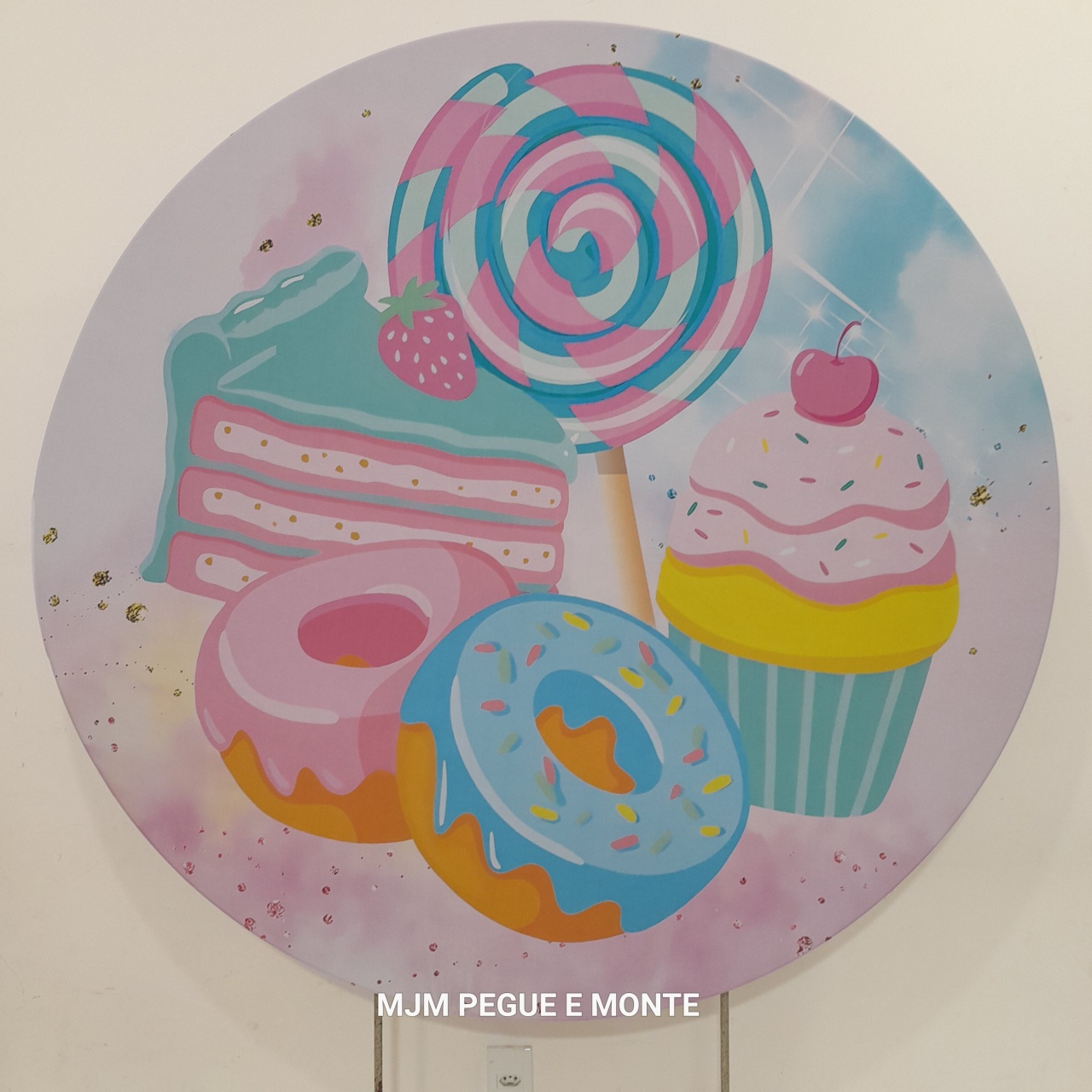 Capa Painel Redondo Confeitaria/Doces - MJM PEGUE E MONTE