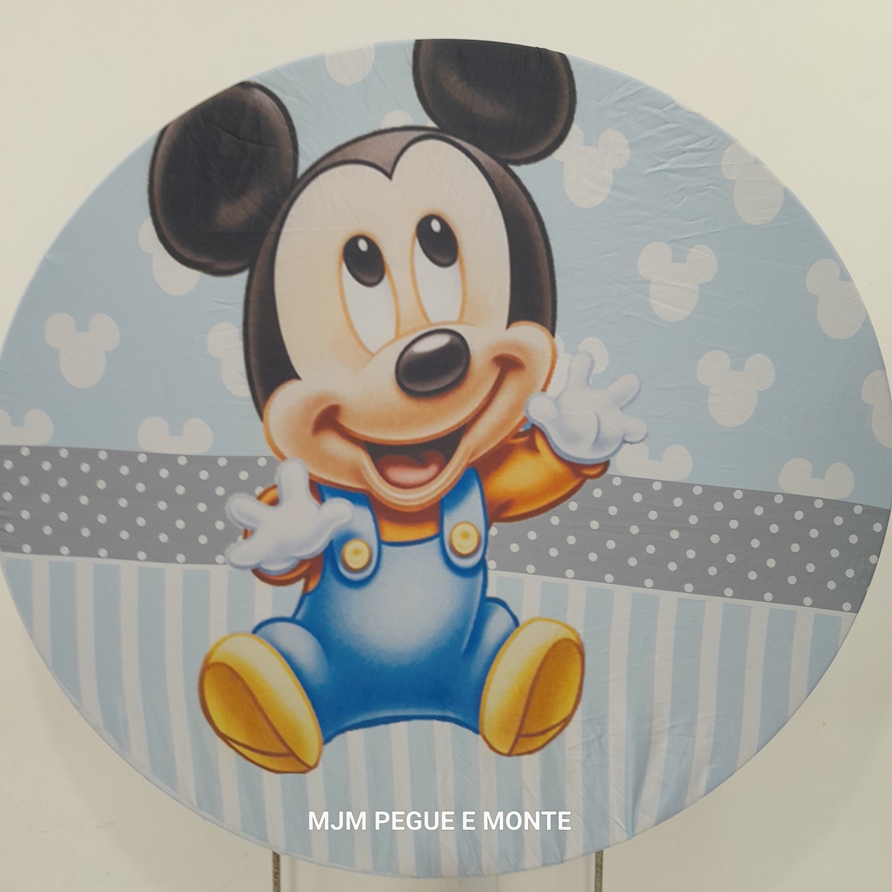 Capa Painel Redondo Mickey Baby - MJM PEGUE E MONTE