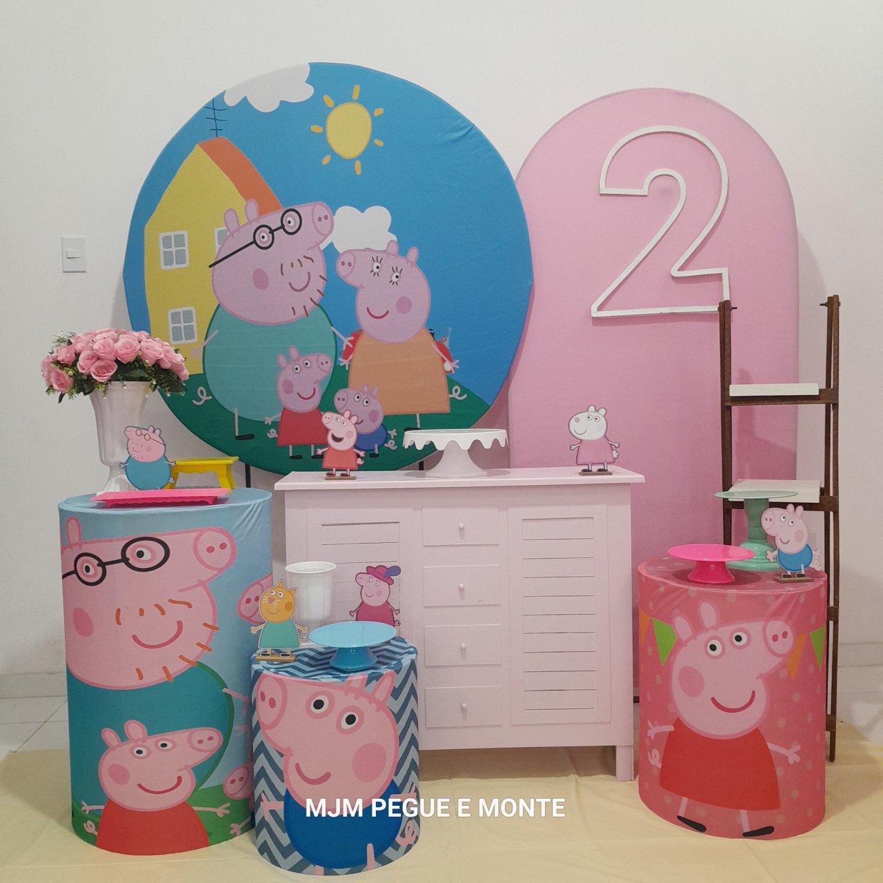 Kit Diamante Familia Peppa Pig - MJM PEGUE E MONTE