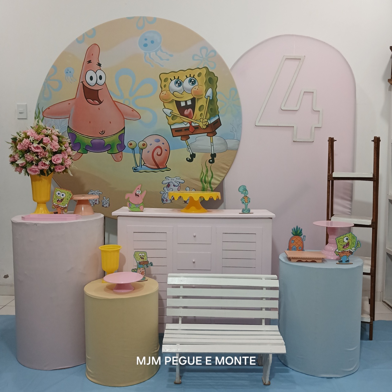 Kit Diamante Bob Esponja Menina 01 - MJM PEGUE E MONTE