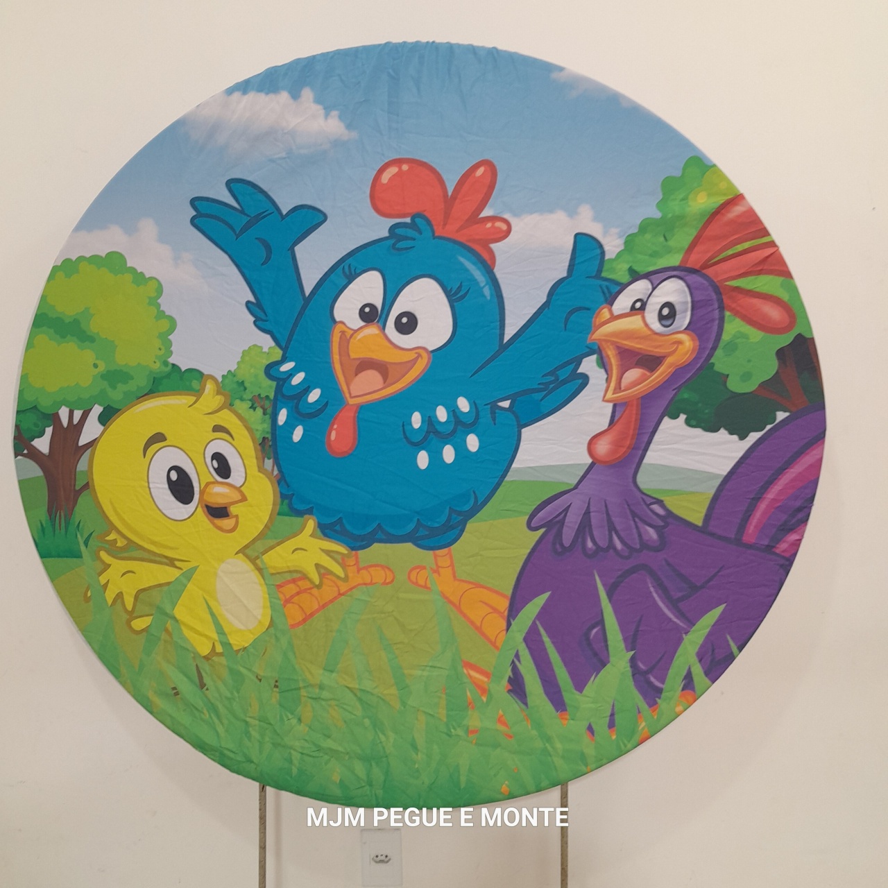 Capa Painel Redondo Galinha Pintadinha - MJM PEGUE E MONTE