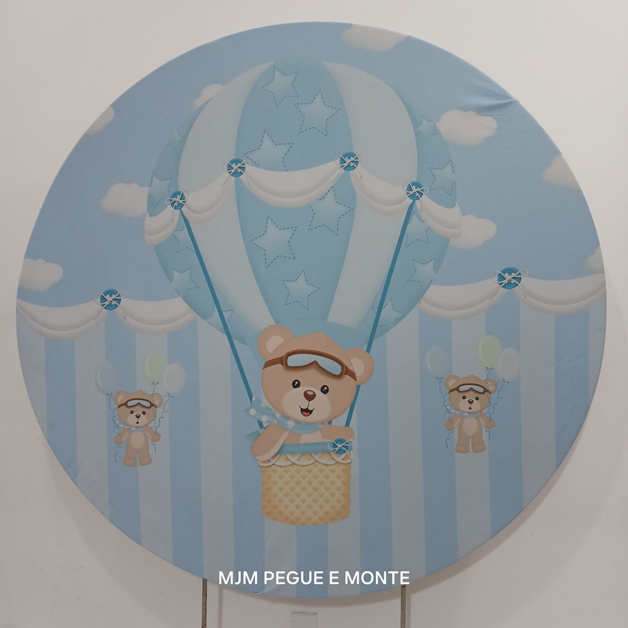 Capa Painel Redondo Ursinho Baloeiro - MJM PEGUE E MONTE