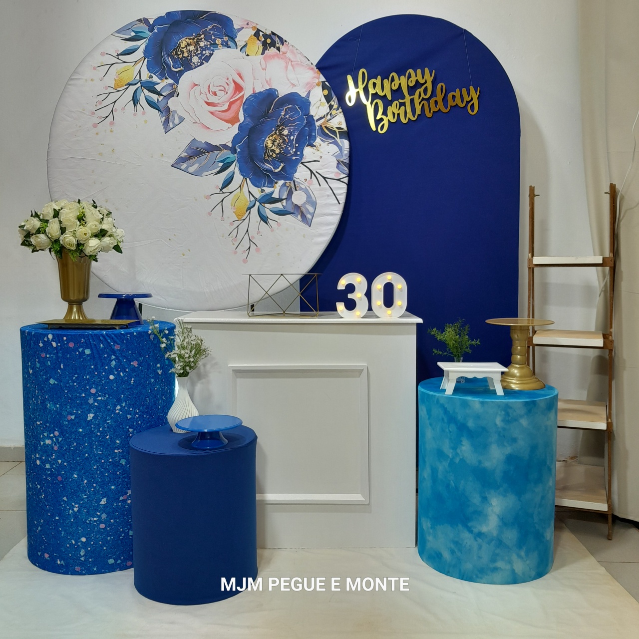 Kit Diamante Floral Azul - MJM PEGUE E MONTE
