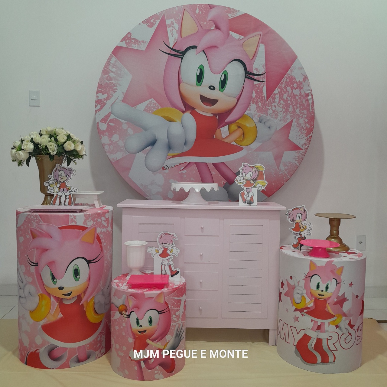Kit Pérola Amy Rose Sonic - MJM PEGUE E MONTE
