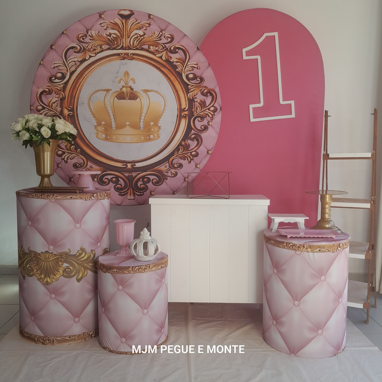Kit Diamante Coroa Rosa - MJM PEGUE E MONTE