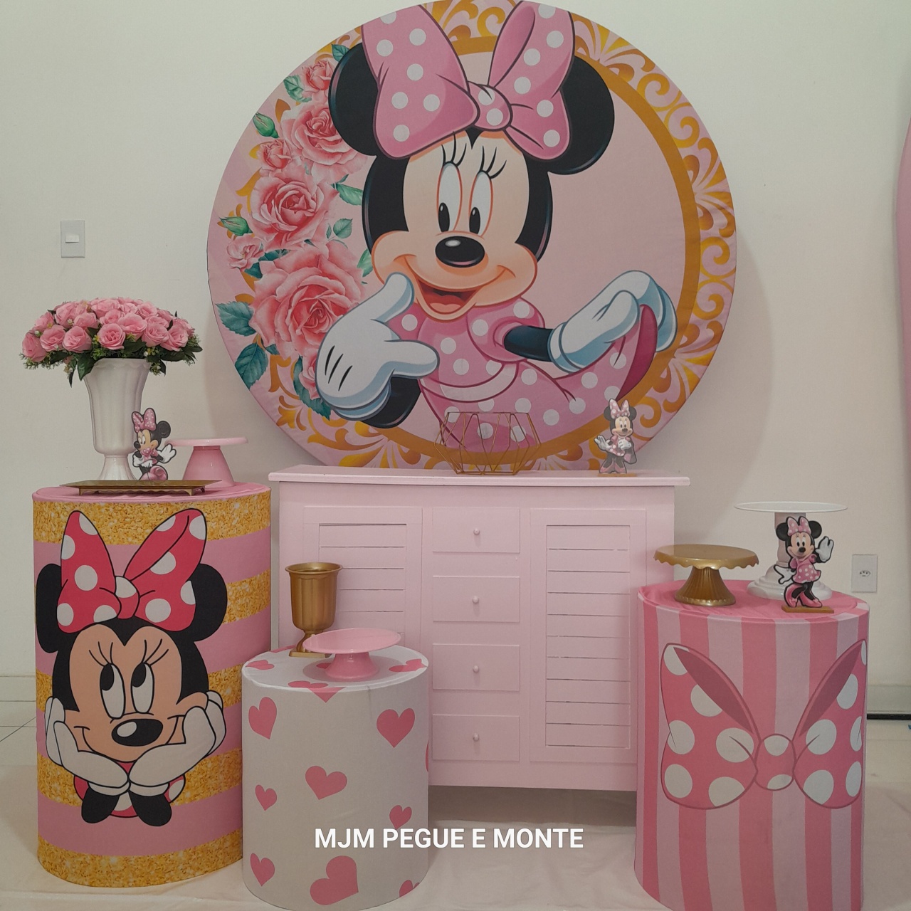 Kit Perola Minnie Rosa 01 - MJM PEGUE E MONTE