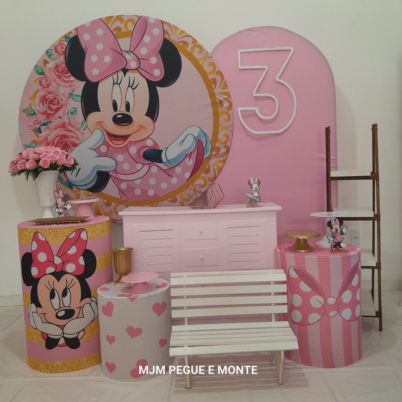 Kit Diamante Minnie Rosa 01 - MJM PEGUE E MONTE