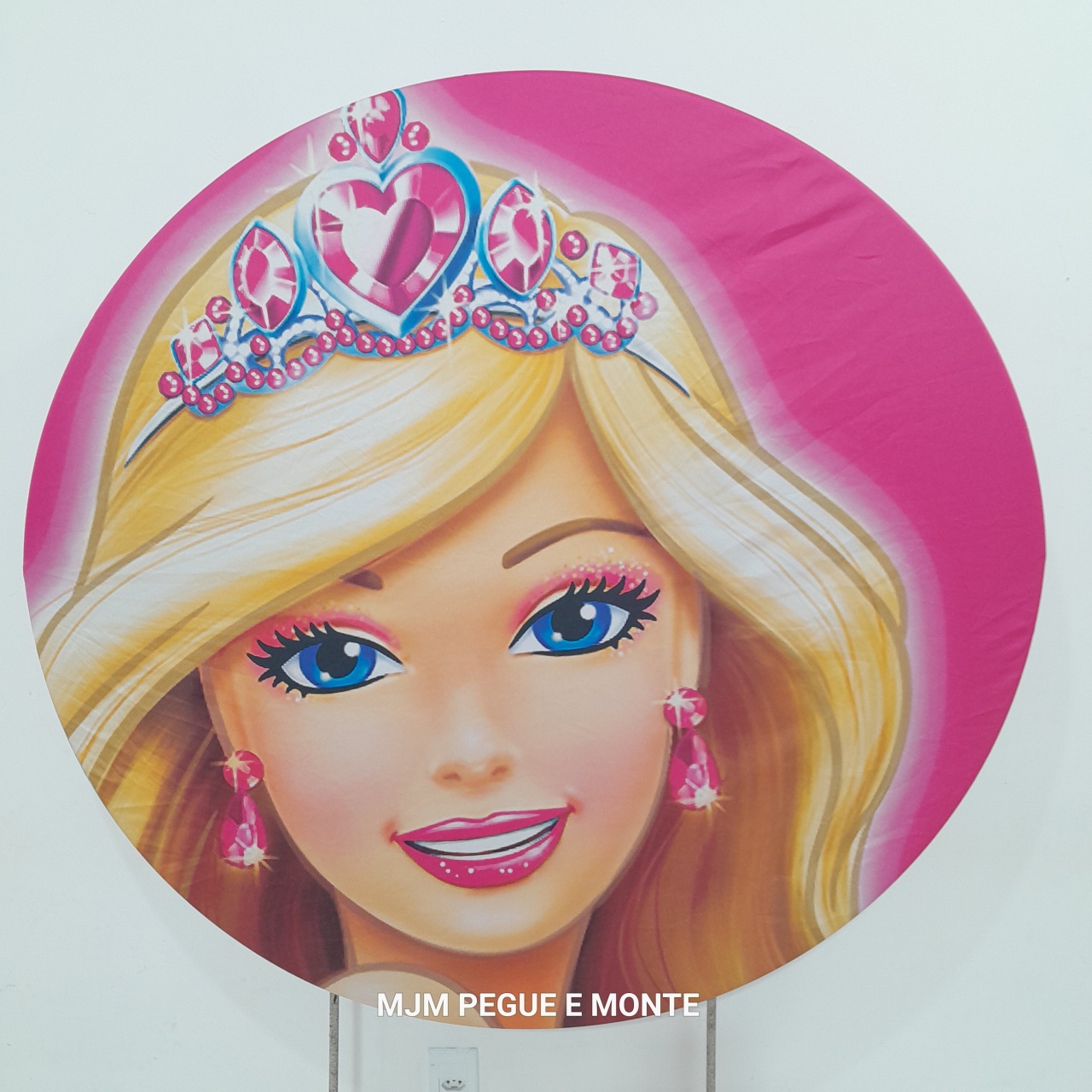 Capa Painel Redondo Barbie 1 - MJM PEGUE E MONTE